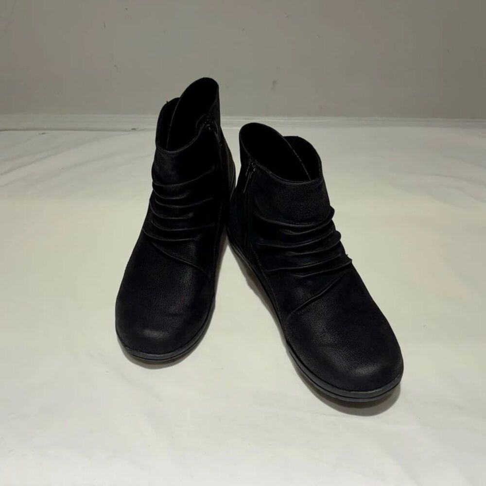 NEW Skechers black ruched ankle boots  Size 	8.5
